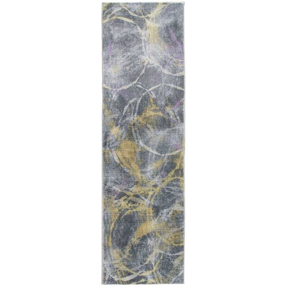 Roxy Grey/Gold Visions 2' x 7' Runner Rug