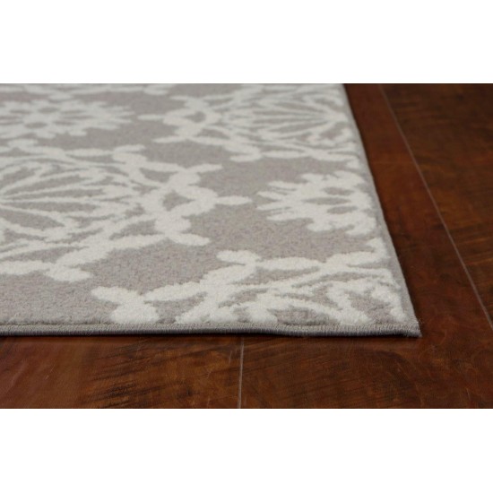 Skyline Grey/Ivory Flora 2' x 7' Runner Rug