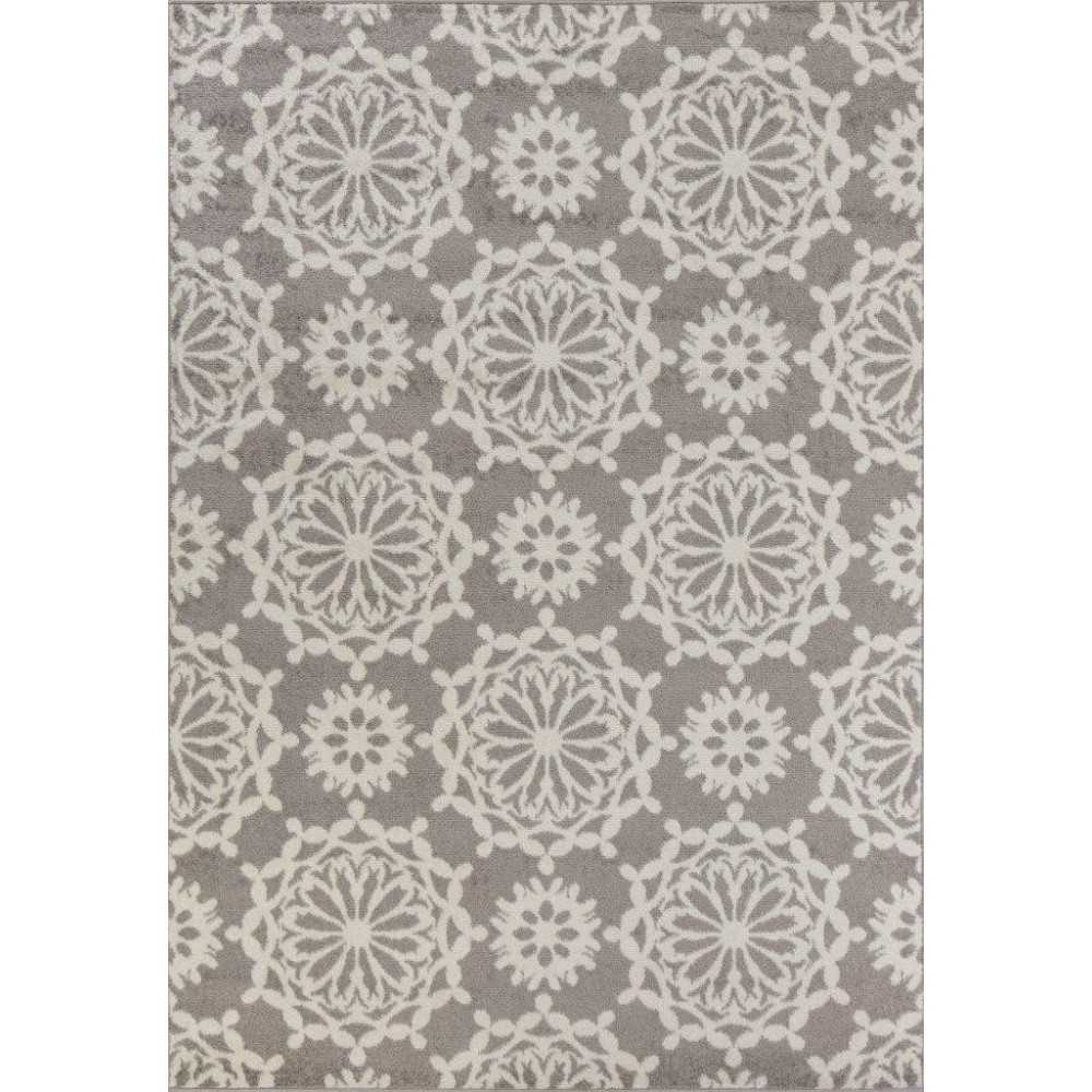 Skyline Grey/Ivory Flora 5'3"X 7'7" Rug