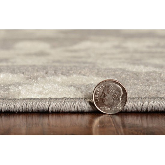 Skyline Grey/Ivory Flora 5'3"X 7'7" Rug