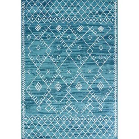 Skyline Ocean Blue Escape 2' x 7' Runner Rug