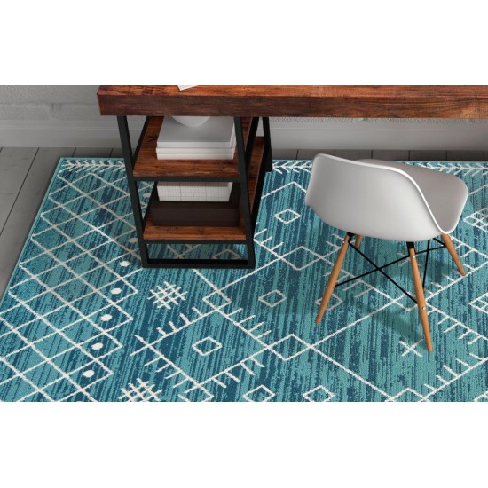 Skyline Ocean Blue Escape 5'3"X 7'7" Rug