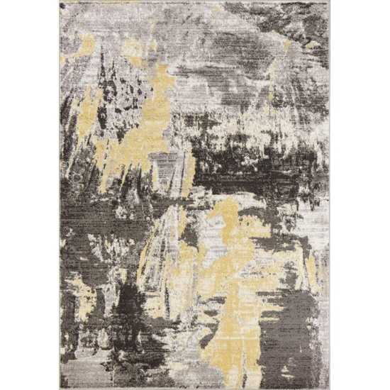 Skyline Grey Watercolors 2' x 7' Runner Rug