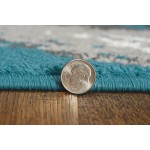 Skyline Grey/Blue Shades 2' x 7' Runner Rug