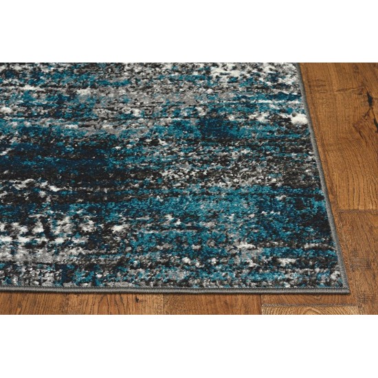 Skyline Grey/Blue Abode 2' x 7' Runner Rug