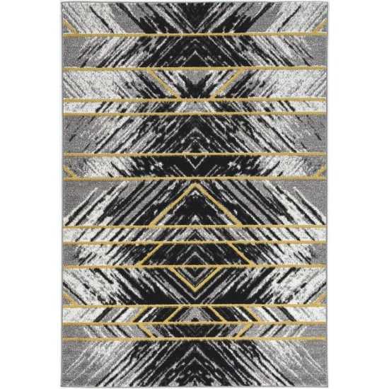 Skyline Grey Matrix 2' x 7' Runner Rug