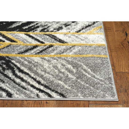 Skyline Grey Matrix 2' x 7' Runner Rug