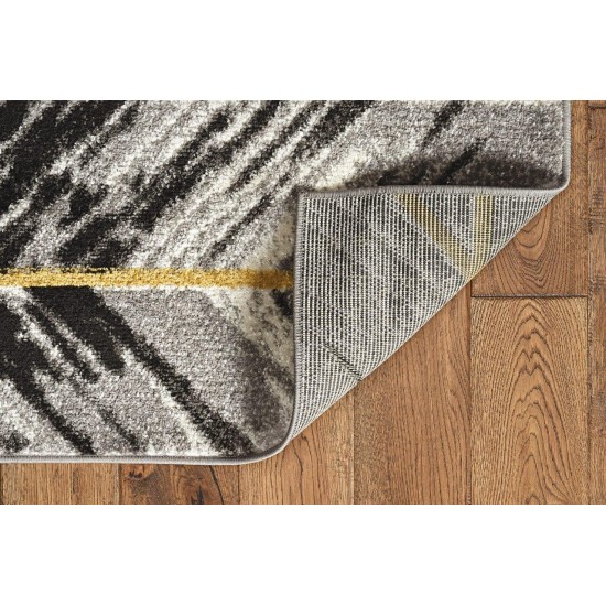 Skyline Grey Matrix 2' x 7' Runner Rug