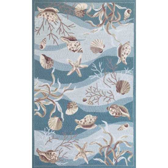 Sonesta Seafoam Shells 20" x 30" Rug