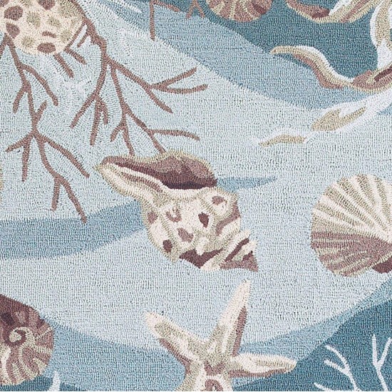 Sonesta Seafoam Shells 2' x 7'6" Runner Rug