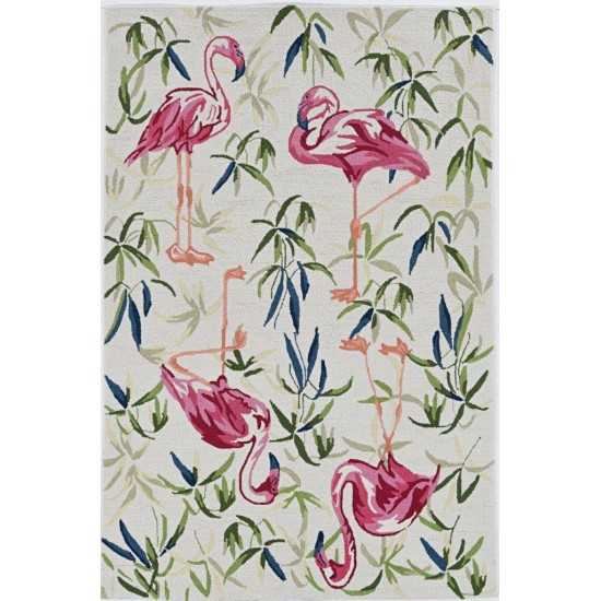 Sonesta Ivory/Pink Flamingo 20" x 30" Rug