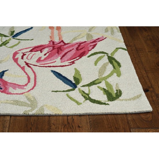 Sonesta Ivory/Pink Flamingo 20" x 30" Rug