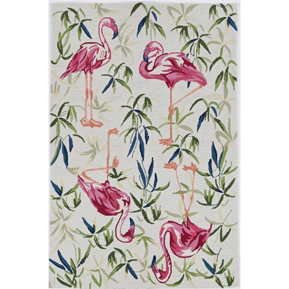 Sonesta Ivory/Pink Flamingo 2' x 7'6" Runner Rug