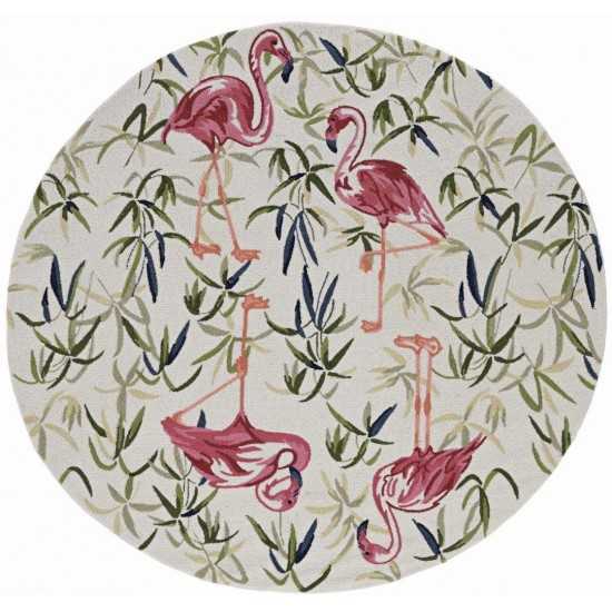 Sonesta Ivory/Pink Flamingo 7'6" Round Rug