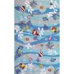 Sonesta Blue Tropical Fish 27" X 45" Rug