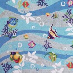 Sonesta Blue Tropical Fish 27" X 45" Rug