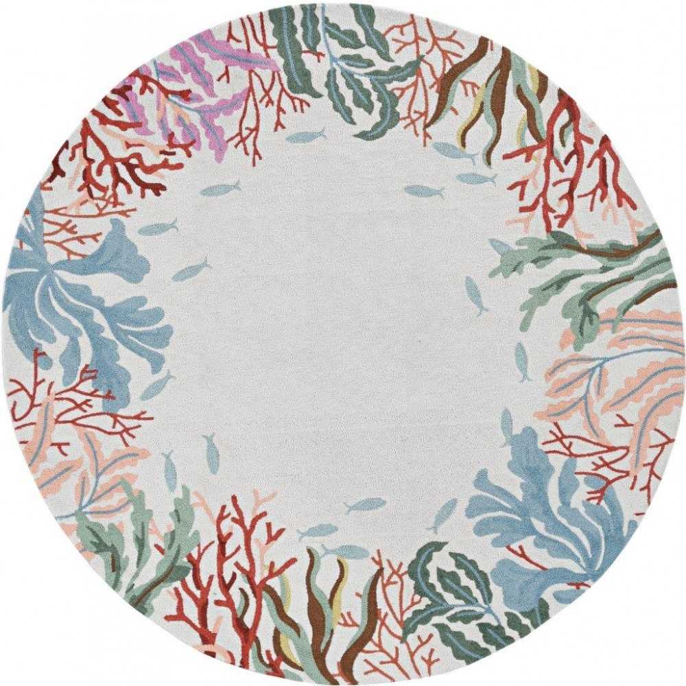 Sonesta Ivory Lagoon 7'6" Round Rug