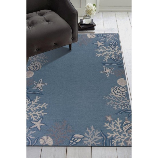 Sonesta Sea Blue Coastal 20" x 30" Rug