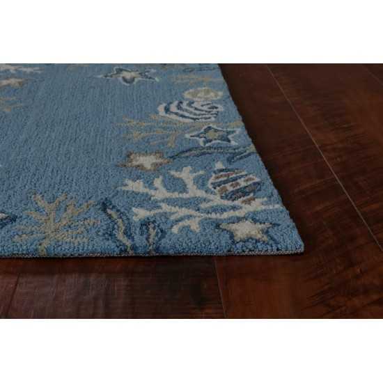 Sonesta Sea Blue Coastal 2' x 7'6" Runner Rug