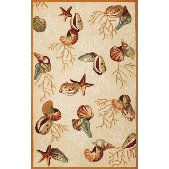 Sonesta Beige Coral Reef 27" X 45" Rug