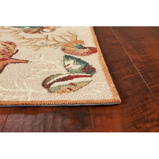 Sonesta Beige Coral Reef 2' x 7'6" Runner Rug