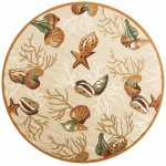 Sonesta Beige Coral Reef 7'6" Round Rug