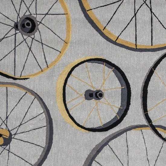 Sonesta Grey Wheels In Motion 3'3" x 5'3" Rug