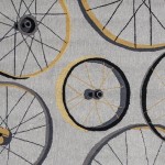 Sonesta Grey Wheels In Motion 7'6" Round Rug