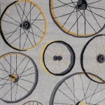 Sonesta Grey Wheels In Motion 7'6" Round Rug