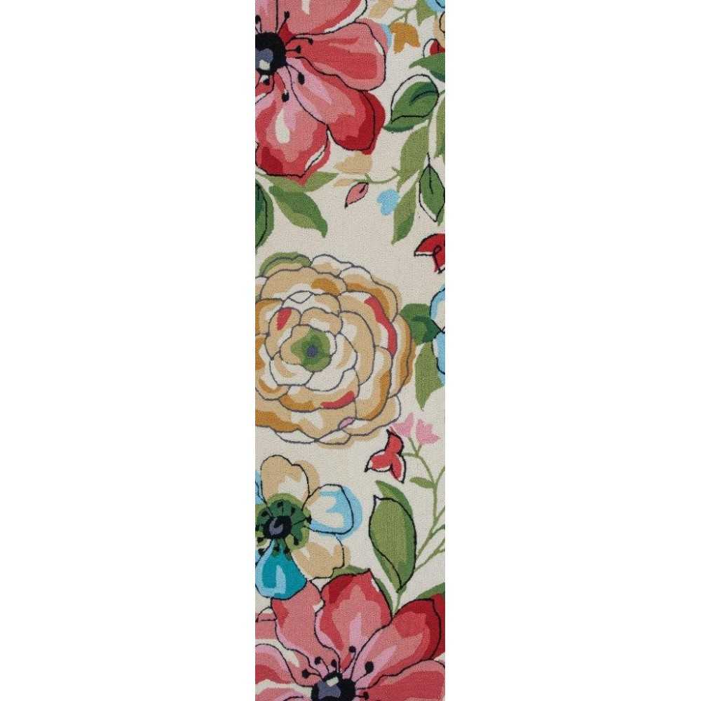 Sonesta Sand Floral Splash 2' x 7'6" Runner Rug