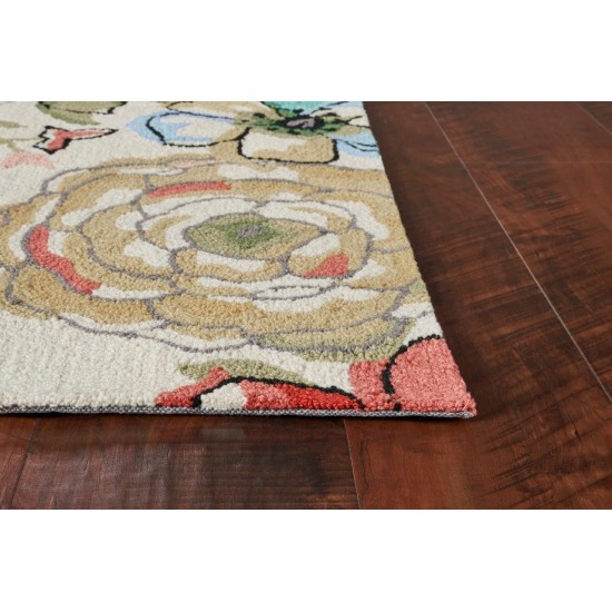 Sonesta Sand Floral Splash 2' x 7'6" Runner Rug