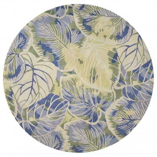 Sparta Blue/Green Silhoutte 5'6" Round Rug