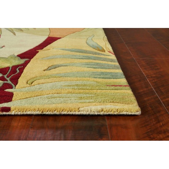 Sparta Coral/Ivory Breezes 2'6" x 10' Runner Rug