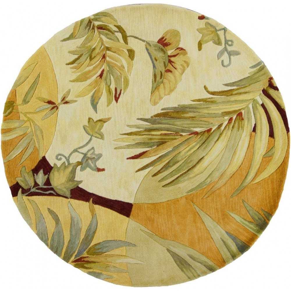 Sparta Coral/Ivory Breezes 5'6" Round Rug