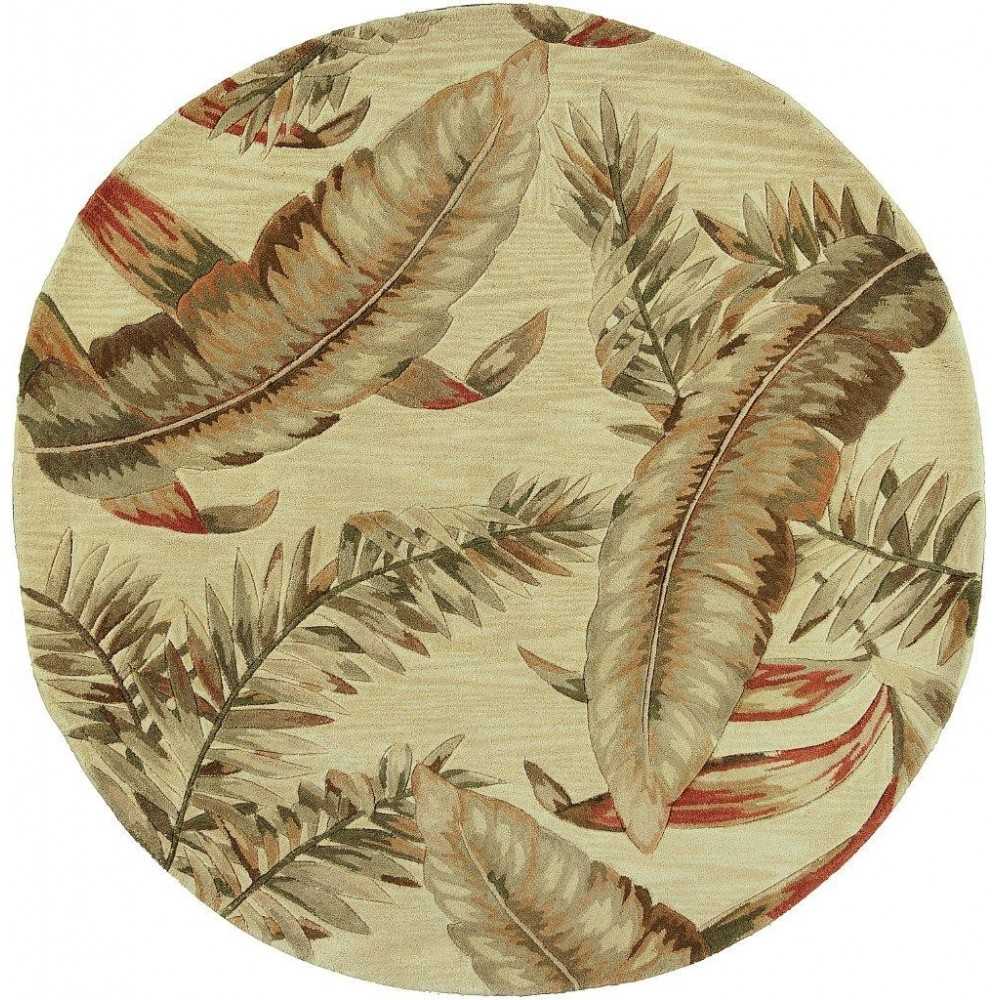 Sparta Ivory Ferns 7'6" Round Rug