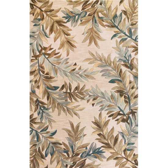 Sparta Ivory Tropical Branches 5'3" x 8'3" Rug