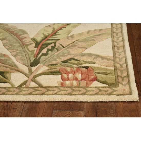 Sparta Ivory Tropical Oasis 3'6" x 5'6" Rug