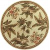 Sparta Ivory Tropical Oasis 7'6" Round Rug