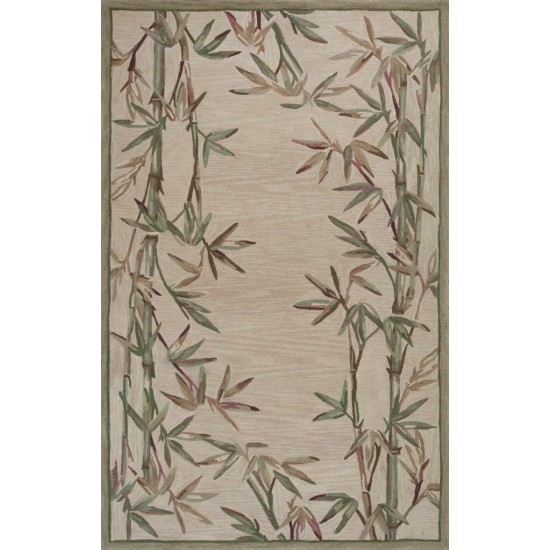 Sparta Ivory Bamboo Border 3'6" x 5'6" Rug