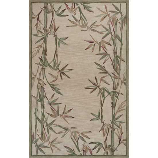 Sparta Ivory Bamboo Border 5'3" x 8'3" Rug