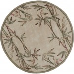 Sparta Ivory Bamboo Border 7'6" Round Rug