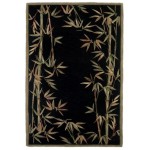 Sparta Black Bamboo Border 3'6" x 5'6" Rug