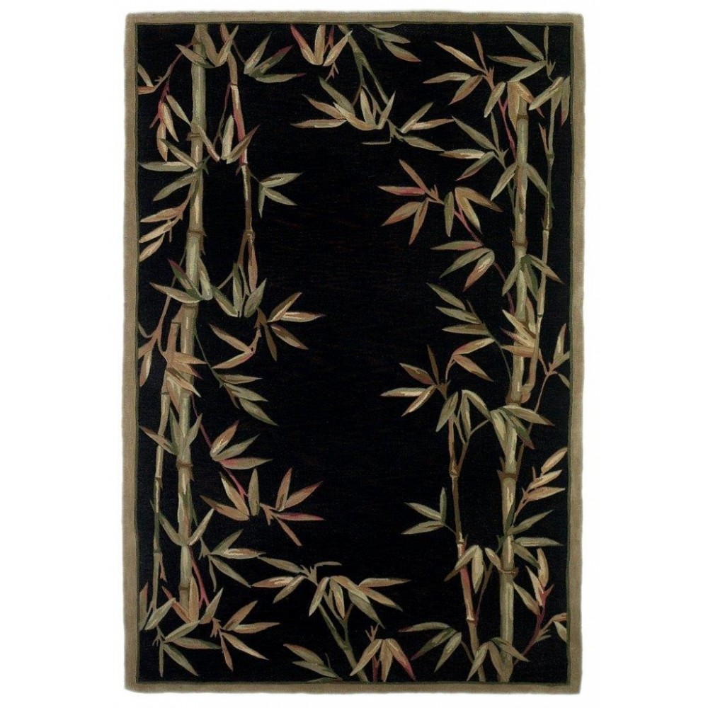 Sparta Black Bamboo Border 3'6" x 5'6" Rug