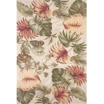 Sparta Beige Palm Leaves 3'6" x 5'6" Rug