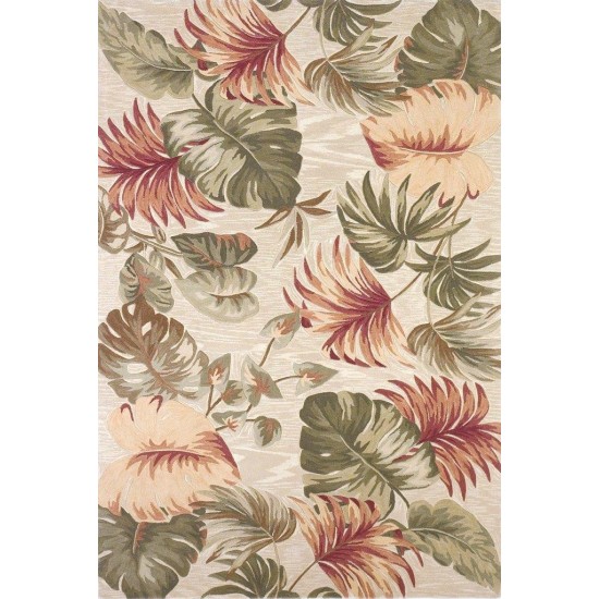 Sparta Beige Palm Leaves 8'6" x 11'6" Rug