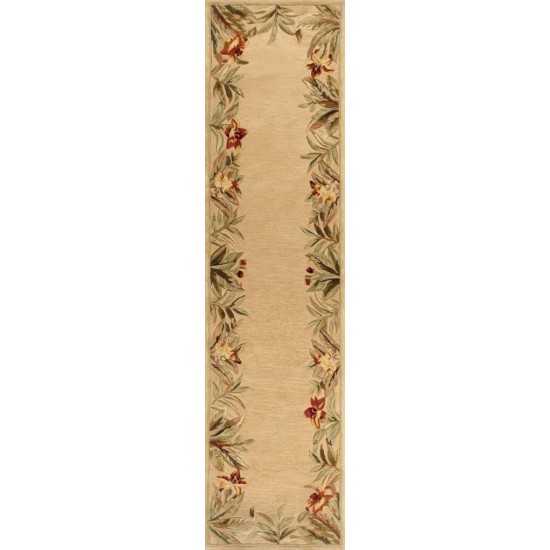 Sparta Ivory Rainforest 2'6" x 10' Runner Rug