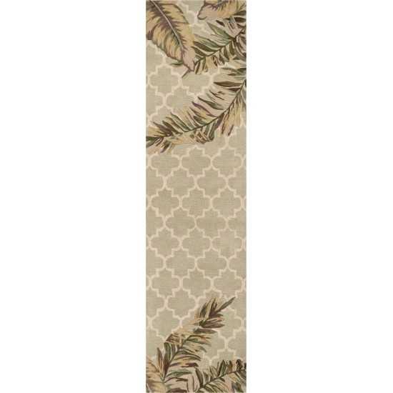 Sparta Sage Tropical Mosaic 2'6" x 10' Runner Rug