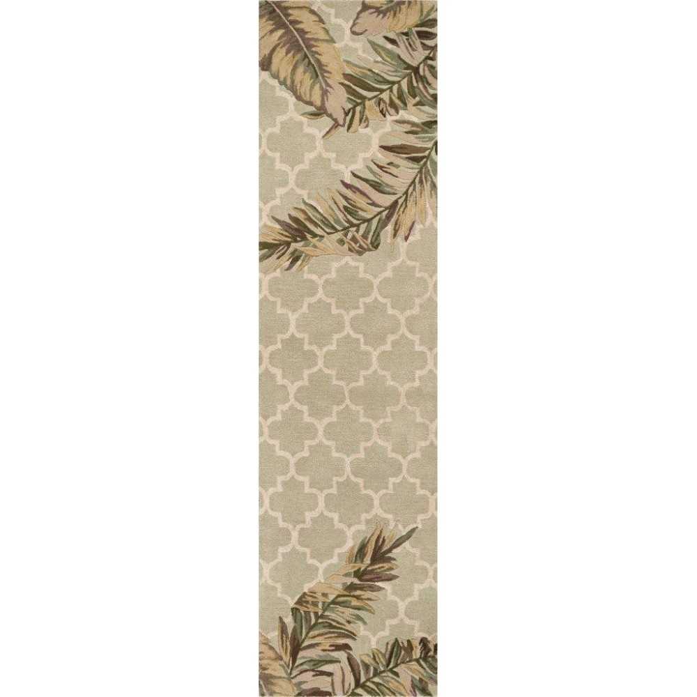 Sparta Sage Tropical Mosaic 2'6" x 10' Runner Rug Sparta Sage Tropical Mosaic 2'6" x 10' Runner Rug