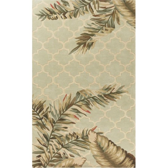 Sparta Sage Tropical Mosaic 3'6" x 5'6" Rug