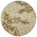 Sparta Sage Tropical Mosaic 5'6" Round Rug